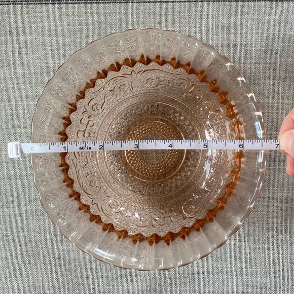 Set of 5 Vintage Pink Depression Glass Bowls, KIG Indonesia - Picture 5 of 6